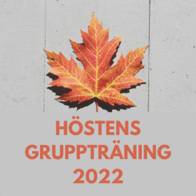 Gruppträningsschema – hösten 2022